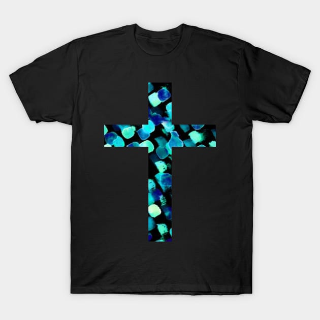 Polka Dots Easter Cross Design T-Shirt by StylishTayla